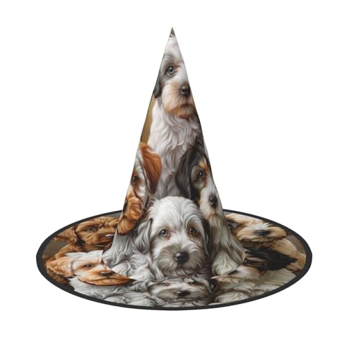 SKKNT Welpen Hund Druck Halloween Hexenhut Unisex Karneval Kostüm Zubehör Cap Party Motto Events SKKNT Welpen Hund Druck Halloween Hexenhut Unisex Karneval Kostüm Zubehör Cap Party Motto Events von SKKNT