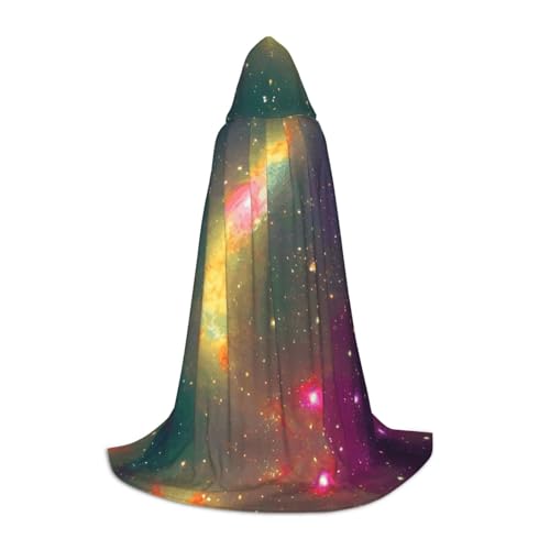SKKNT Wunderschöner Kapuzenumhang mit Galaxie-Druck, Unisex, verschiedene Zauberer-Robe, Halloween, Cosplay und Karneval, Gothic von SKKNT