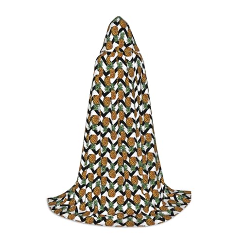 Sommerumhang mit Ananas-Druck, Halloween-Kapuzenumhang in voller Länge, Umhang mit Kapuze, für Damen und Herren, für Karneval Sommerumhang mit Ananas-Druck, Halloween-Kapuzenumhang in voller Länge, Umhang mit Kapuze, für Damen und Herren, für Karneval von SKKNT