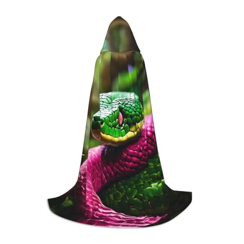 Umhang mit Kapuze und Schlangenmuster, Unisex, verschiedene Zauberer-Robe, Halloween, Cosplay und Karneval, Gothic Umhang mit Kapuze und Schlangenmuster, Unisex, verschiedene Zauberer-Robe, Halloween, Cosplay und Karneval, Gothic von SKKNT