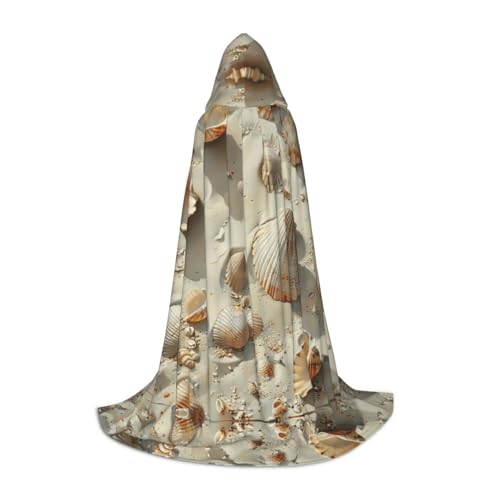 Umhang mit Muscheln und Sanddruck, Unisex, verschiedene Zauberer-Robe, Halloween, Cosplay und Karneval, Gothic von SKKNT