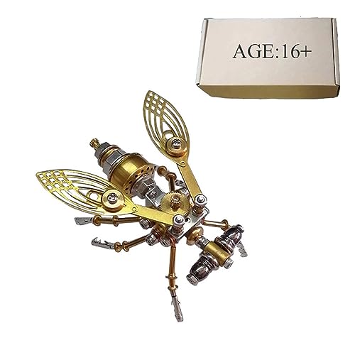 3D Metall Puzzle, Steampunk Stil Fruchtfliege Modell, Mechanisches Insekten Modell Spielzeug, Kunst Sammlerstück Ornament Dekoration, Realistische Metall Kit (100Teile+) von SKLL