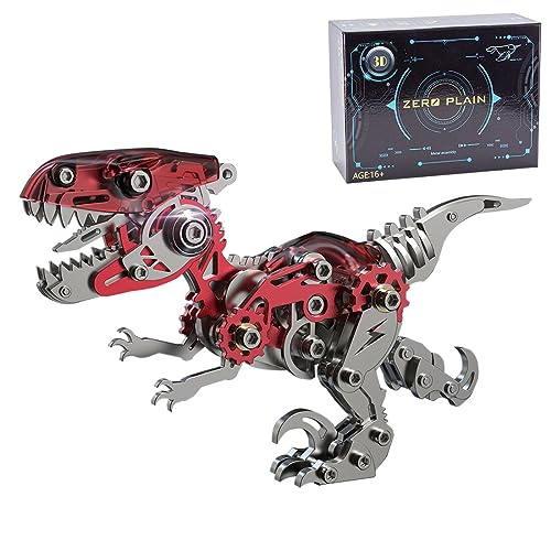 3D Metall Puzzle, Steampunk Stil Metall Velociraptor Modell, Mechanisches Tier Modell Spielzeug, Kunst Sammlerstück Ornament Dekoration - 160Teile von SKLL