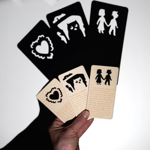 SKUGGIBROS Holz-Märchenkarten für kreatives Erzählen, Erzählkartenset, Deutsche Sprache, Holzspielzeug, Kinder Cards, Hänsel und Gretel SKUGGIBROS Holz-Märchenkarten für kreatives Erzählen, Erzählkartenset, Deutsche Sprache, Holzspielzeug, Kinder Cards, Hänsel und Gretel von SKUGGIBROS