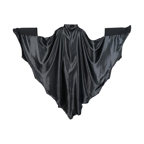 Halloween-Fledermausumhang für Damen Cosplay Fledermausrobe Rave-Maskenball-Kostüm-Accessoires (Black, One Size) von SKZZVI