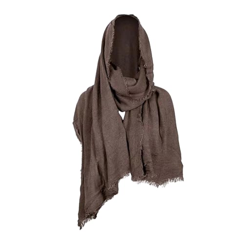 Halloween Kapuzenmantel Cape Männer Frauen Vintage Renaissance Mittelalterliche Ritter Cape Rave Party Kostüm Cape für Erwachsene (Brown, One Size) von SKZZVI