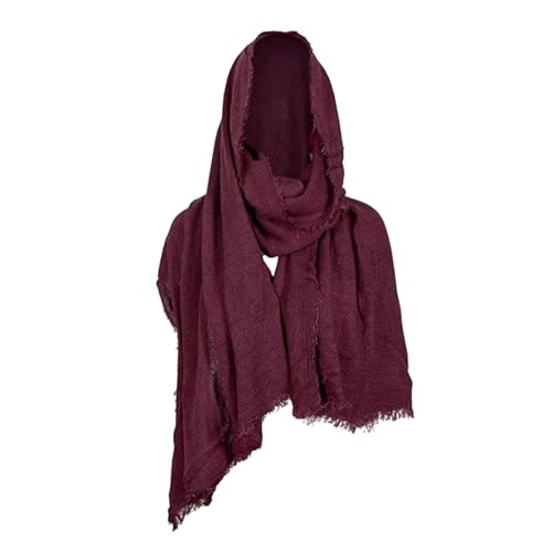 Halloween Kapuzenmantel Cape Männer Frauen Vintage Renaissance Mittelalterliche Ritter Cape Rave Party Kostüm Cape für Erwachsene (Wine Red, One Size) von SKZZVI