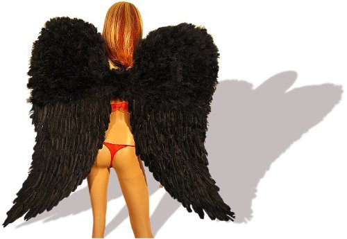 Engelsflügel schwarz 100x95 cm Engel Fallen Angel von SL-Store GbR