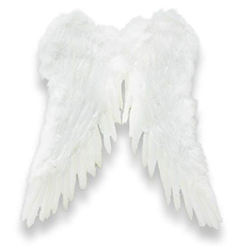 SL-Store GbR Engelsflügel schwarz oder weiß 75x50cm Engel Flügel Halloween Fasching Karneval Fallen Angel (weiß) von SL-Store GbR