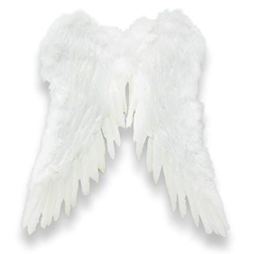 SL-Store GbR Engelsflügel schwarz oder weiß 75x50cm Engel Flügel Halloween Fasching Karneval Fallen Angel (weiß.) von SL-Store GbR
