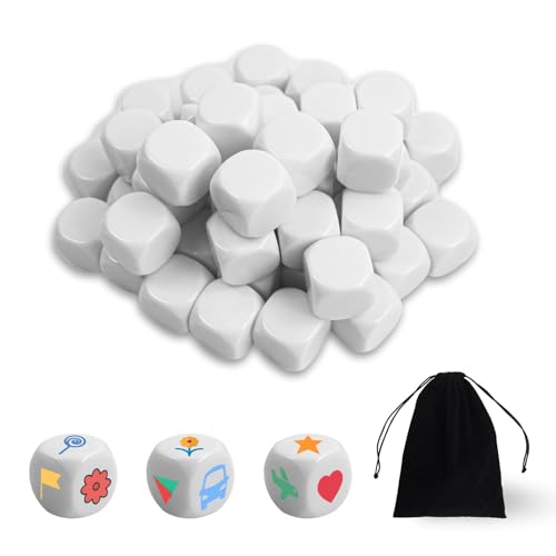 Weiß Gerundetes Leeres Sechs,Blankowürfel 6-Seitiger Spielwürfel Blanko Würfelset Groß für Würfel-Unterricht Lernen, Basteln, DIY, Zahlen, Verursachte Sesources Spiel (50pcs-22mm) Weiß Gerundetes Leeres Sechs,Blankowürfel 6-Seitiger Spielwürfel Blanko Würfelset Groß für Würfel-Unterricht Lernen, Basteln, DIY, Zahlen, Verursachte Sesources Spiel (50pcs-22mm) von SLAKOZYT