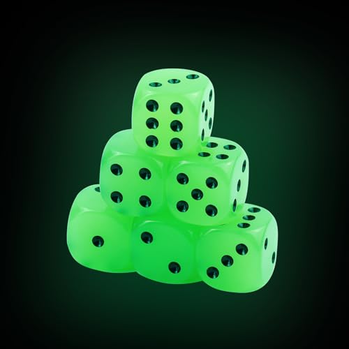 6 Stück 25mm Spielwürfel Leuchten im Dunkeln Würfel,Dice Würfel für DND, MTG, RPG, Tenzi, Yahtze, Bunco, Tischborad Spiele, Mathe Teaching,KTV Bar Familie Party 6 Stück 25mm Spielwürfel Leuchten im Dunkeln Würfel,Dice Würfel für DND, MTG, RPG, Tenzi, Yahtze, Bunco, Tischborad Spiele, Mathe Teaching,KTV Bar Familie Party von SLAKOZYT