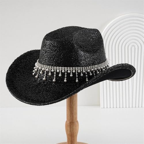 SLEDEZ Klassischer Zylinder für Herren Bowlerhüte for Damen und Herren Party-Bowlerhüte(Black) von SLEDEZ