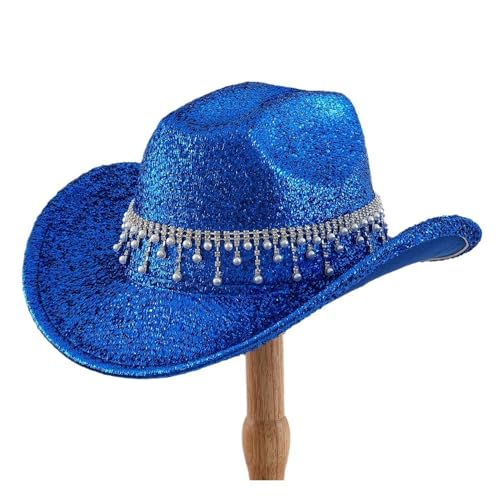 SLEDEZ Klassischer Zylinder für Herren Bowlerhüte for Damen und Herren Party-Bowlerhüte(Blue) von SLEDEZ