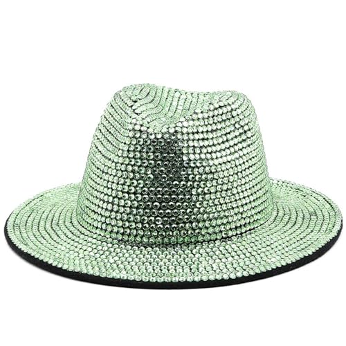 Klassischer Zylinder für Herren Bowlerhut for Herren im Freien mit Schatten, Jazzhut(Green) von SLEDEZ
