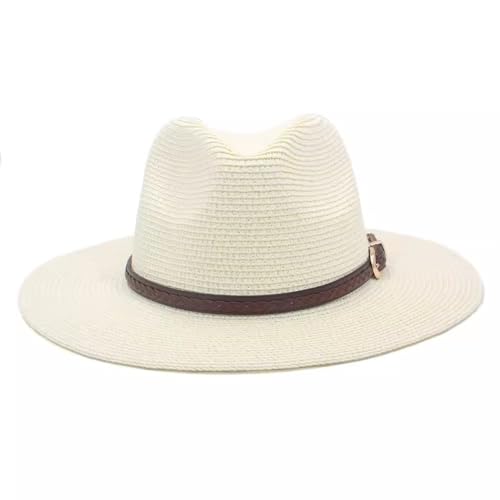 SLEDEZ Klassischer Zylinder für Herren Bowlerhut for Herren und Damen, breite Krempe, weicher Strohhut, Sonnenhut for Reisen und Strand(Colour 1,S) von SLEDEZ