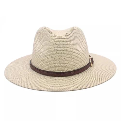 SLEDEZ Klassischer Zylinder für Herren Bowlerhut for Herren und Damen, breite Krempe, weicher Strohhut, Sonnenhut for Reisen und Strand(Colour 2,S) von SLEDEZ