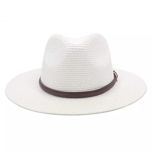 SLEDEZ Klassischer Zylinder für Herren Bowlerhut for Herren und Damen, breite Krempe, weicher Strohhut, Sonnenhut for Reisen und Strand(Colour 3,L) von SLEDEZ