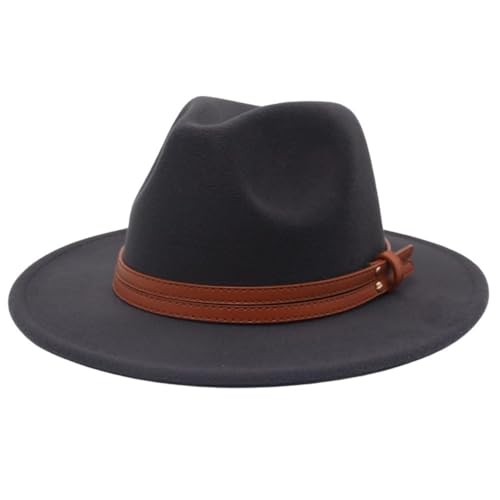 SLEDEZ Klassischer Zylinder für Herren Bowlerhut im Frühlingsstil im britischen Stil mit großer Krempe, Jazzhut im ethnischen Stil(Colour 3) von SLEDEZ