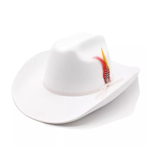 SLEDEZ Klassischer Zylinder für Herren Frühling Herbst Winter Bowler Hut Outdoor Filzhut(White) von SLEDEZ