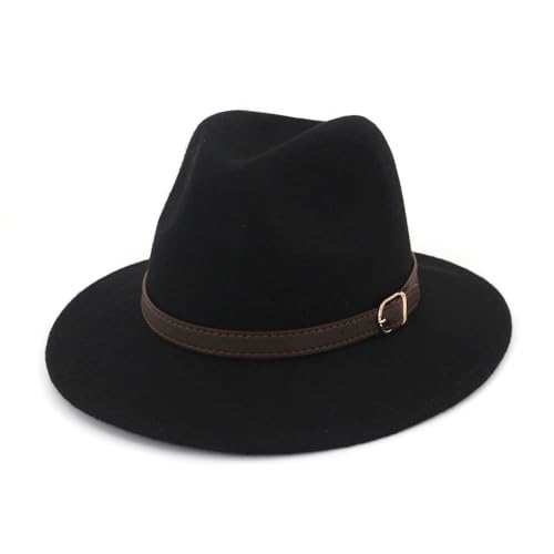 SLEDEZ Klassischer Zylinder für Herren Großer Bowlerhut for Herren, Jazzhut mit großer Krempe(Colour 1) von SLEDEZ
