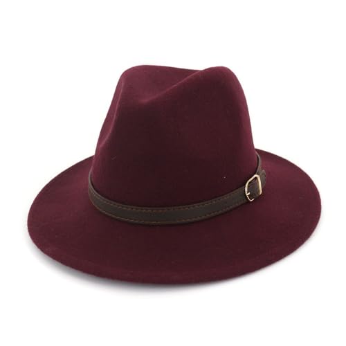 SLEDEZ Klassischer Zylinder für Herren Großer Bowlerhut for Herren, Jazzhut mit großer Krempe(Colour 3) von SLEDEZ