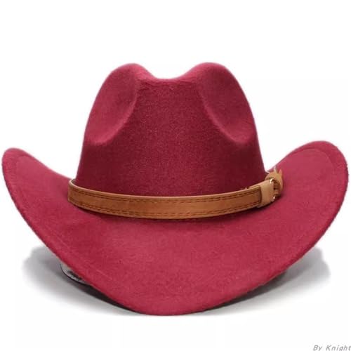 SLEDEZ Klassischer Zylinder für Herren Western-Cowboyhut for Herren und Damen, große Krempe, breite Krempe, Schatten, Bowlerhut(Colour 5,M) von SLEDEZ