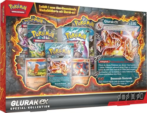 Pokémon Glurak-ex - Spezial-Kollektion Deutsch | XXL-Wackelkarte + 5 Booster + 1 Promo Glurak-ex + 2 Glumanda/Glutexo Holos + SLEEVEE® Kartenhüllen von SLEEVEE
