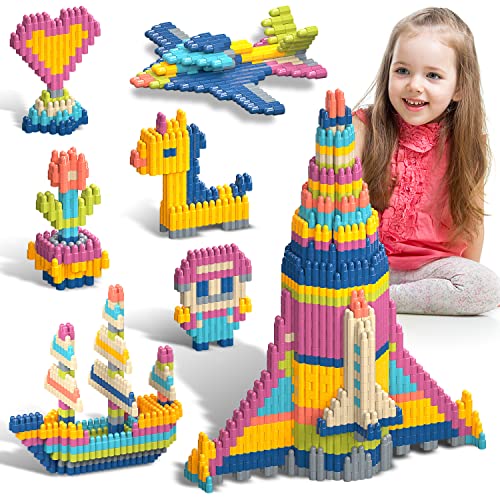 SLEMAKO Bausteine - 1120-teiliges Konstruktionsspielzeug Lernspielzeug Bauspielzeugsets für Kreative Bauklötze - Spielzeug ab 3 Jahren, Geschenk für Jungen und Mädchen von SLEMAKO