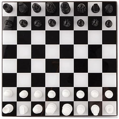 SLGGPJBU Family Fun Creative Art Chess, Wooden Chessboard with Acrylic Coating, Portable Chess Set with Game Chess Pieces Storage Slots Handicrafts SLGGPJBU Family Fun Creative Art Chess, Wooden Chessboard with Acrylic Coating, Portable Chess Set with Game Chess Pieces Storage Slots Handicrafts von SLGGPJBU