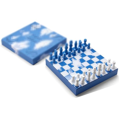 SLGGPJBU Family Fun Creative Art Chess, Wooden Chessboard with Acrylic Coating, Portable Chess Set with Game Chess Pieces Storage Slots Handicrafts SLGGPJBU Family Fun Creative Art Chess, Wooden Chessboard with Acrylic Coating, Portable Chess Set with Game Chess Pieces Storage Slots Handicrafts von SLGGPJBU