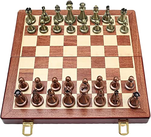SLGGPJBU Family Fun Schach Metall Schachset Stücke Eingelegt Retro Profi Set Schach Premium Qualität Palisander Schachbrett Aufbewahrung Familienspiel Reise Kunsthandwerk SLGGPJBU Family Fun Schach Metall Schachset Stücke Eingelegt Retro Profi Set Schach Premium Qualität Palisander Schachbrett Aufbewahrung Familienspiel Reise Kunsthandwerk von SLGGPJBU