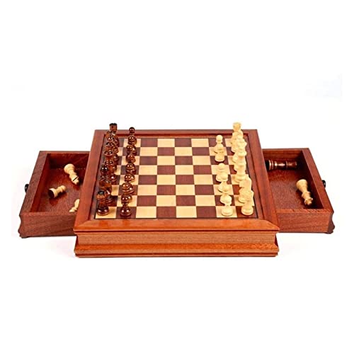 SLGGPJBU Schachset International Schachspiel, Massivholzbrett mit Schublade, magnetisches Schachspiel, Schachspiel, für Zuhause, Geschenk, Schachset, volle Größe SLGGPJBU Schachset International Schachspiel, Massivholzbrett mit Schublade, magnetisches Schachspiel, Schachspiel, für Zuhause, Geschenk, Schachset, volle Größe von SLGGPJBU