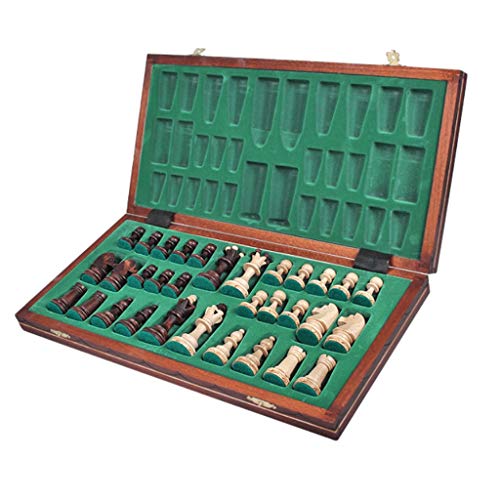 SLGGPJBU Schachspiele Einzigartiges Schachset aus Holz mit klappbarem Schachbrett und Schachfiguren-Aufbewahrung, exquisites handgeschnitztes Massivholz, internationales Schach-Set, Schachgeschenke SLGGPJBU Schachspiele Einzigartiges Schachset aus Holz mit klappbarem Schachbrett und Schachfiguren-Aufbewahrung, exquisites handgeschnitztes Massivholz, internationales Schach-Set, Schachgeschenke von SLGGPJBU