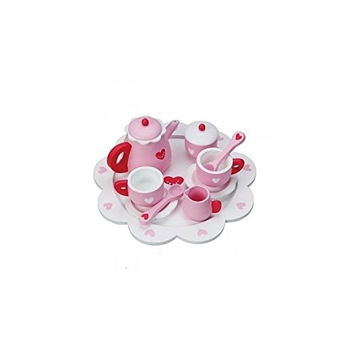 Kinder-Teeservice SLH | rosa mit Herzchen | Kaffee-Service für Kinderküche | Spielküchenzubehör von Holzspielzeug Peitz | Tasse | Teller | Löffel | Kanne Kinder-Teeservice SLH | rosa mit Herzchen | Kaffee-Service für Kinderküche | Spielküchenzubehör von Holzspielzeug Peitz | Tasse | Teller | Löffel | Kanne von SLH 211