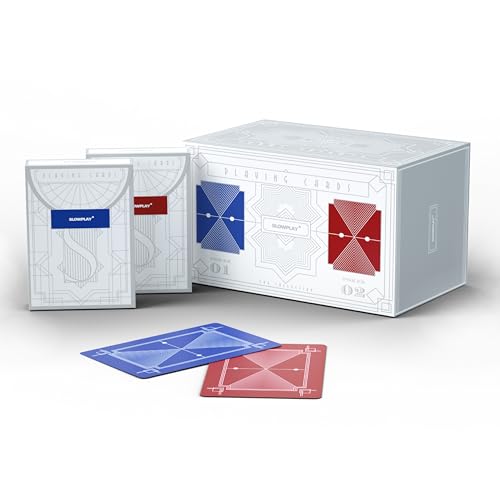 SLOWPLAY 100% Plastik Spielkarten in großen Mengen, 10er Kartendeck Set in Poker Größe, Überlegene Flexibilität & Haltbarkeit, Wasserfest & Waschbar, professionelle Spielkarten für Texas Hold'em Poker von SLOWPLAY