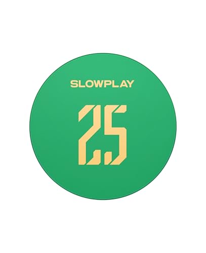 SLOWPLAY Godel Keramik-Pokerchips in größeren Mengen, 10 g-Keramik-Pokerchip in Casino-Qualität für Texas Hold'em, 50er-Packung 39 mm Profi-Chips mit Nennwert 25 von SLOWPLAY