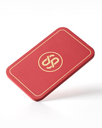 SLOWPLAY Godel Rechteckige Pokerchips, 10er-Pack, professionelle Plaketten im europäischen Stil ohne Wertangabe, 34-Gramm-Keramikverbundstoff (Rot) von SLOWPLAY
