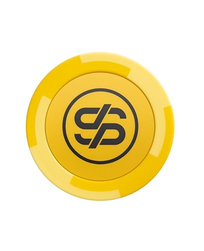 SLOWPLAY Godel Ton-Pokerchips, 14 Gramm Schwerer Tonverbundstoff, 40mm große Chips in Großpackung, 50er-Pack in Gold ohne Werte von SLOWPLAY