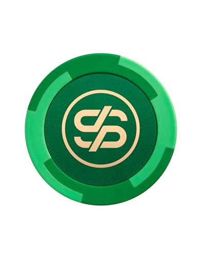 SLOWPLAY Godel Ton-Pokerchips, 14 Gramm Schwerer Tonverbundstoff, 40mm große Chips in Großpackung, 50er-Pack in Grün ohne Werte von SLOWPLAY
