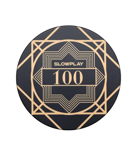 SLOWPLAY Nash Keramik Pokerchips in Loser Schüttung, 10 Gramm Pokerchip aus Keramik in Casino Qualität für Texas Hold'em, 39 mm, Professionelle Chips, 50 Stück (Wert 100) von SLOWPLAY