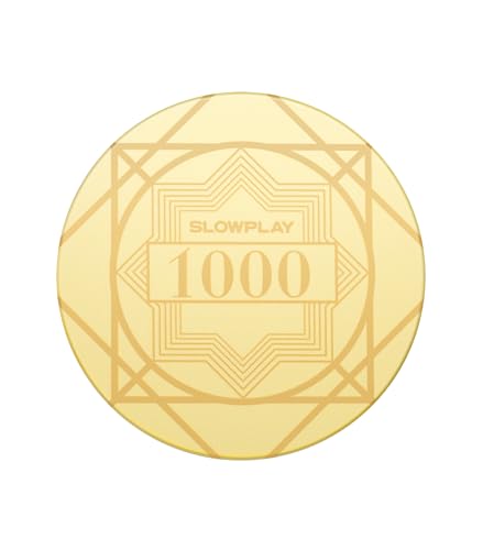 SLOWPLAY Nash Keramik Pokerchips in Loser Schüttung, 10 Gramm Pokerchip aus Keramik in Casino Qualität für Texas Hold'em, 39 mm, Professionelle Chips, 50 Stück (Wert 1000) von SLOWPLAY
