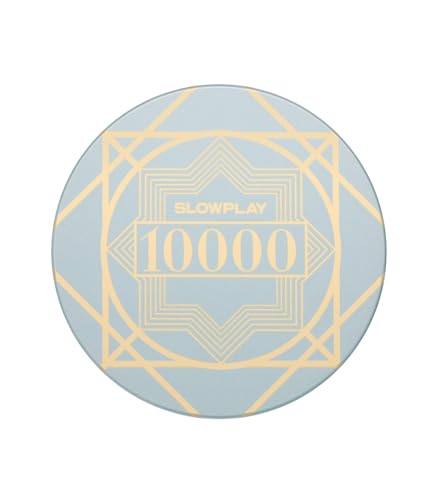 SLOWPLAY Nash Keramik Pokerchips in Loser Schüttung, 10 Gramm Pokerchip aus Keramik in Casino Qualität für Texas Hold'em, 39 mm, Professionelle Chips, 50 Stück (Wert 10000) von SLOWPLAY