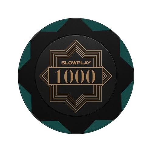 SLOWPLAY Nash Pokerchips aus Ton, 50 Clay Poker Chips Metallkern 14g| für Poker Texas Hold`em | Jetons Casino mit Erstklassiger Verarbeitung und elegantem Design (Wert 1000) von SLOWPLAY