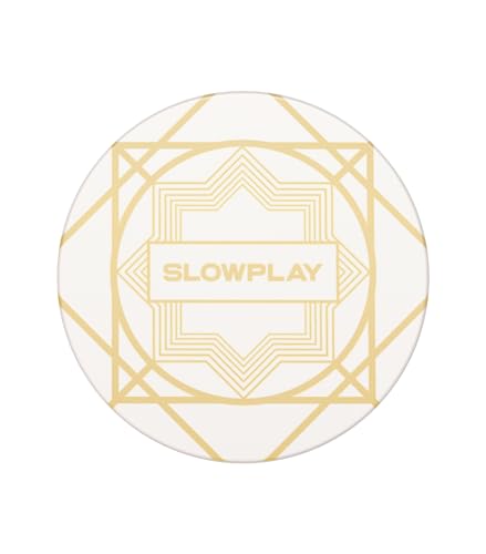 SLOWPLAY Nash Keramik Pokerchips in Loser Schüttung, 10 Gramm Pokerchip aus Keramik in Casino Qualität für Texas Hold'em, 39 mm, Professionelle Chips, 50 Stück (Weiß) von SLOWPLAY