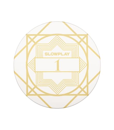 SLOWPLAY Nash Keramik Pokerchips in Loser Schüttung, 10 Gramm Pokerchip aus Keramik in Casino Qualität für Texas Hold'em, 39 mm, Professionelle Chips, 50 Stück (Wert 1) von SLOWPLAY