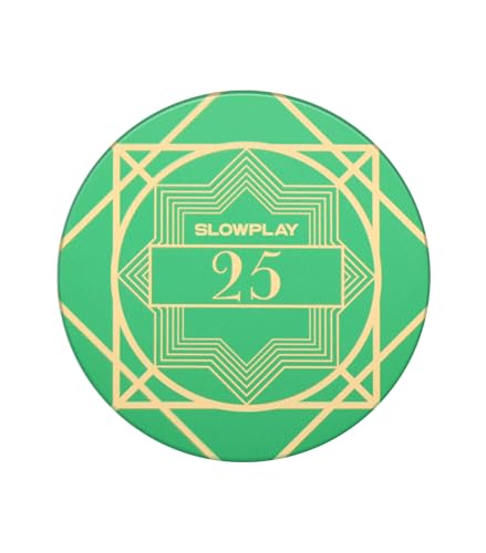 SLOWPLAY Nash Keramik Pokerchips in Loser Schüttung, 10 Gramm Pokerchip aus Keramik in Casino Qualität für Texas Hold'em, 39 mm, Professionelle Chips, 50 Stück (Wert 25) von SLOWPLAY