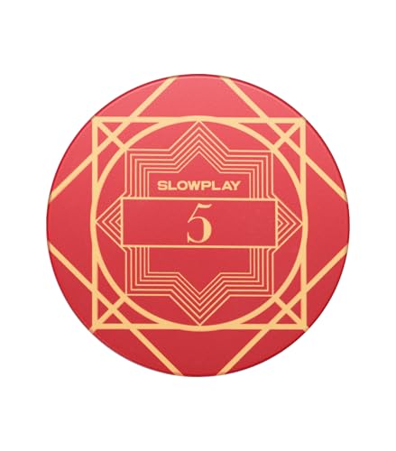 SLOWPLAY Nash Keramik Pokerchips in Loser Schüttung, 10 Gramm Pokerchip aus Keramik in Casino Qualität für Texas Hold'em, 39 mm, Professionelle Chips, 50 Stück (Wert 5) von SLOWPLAY