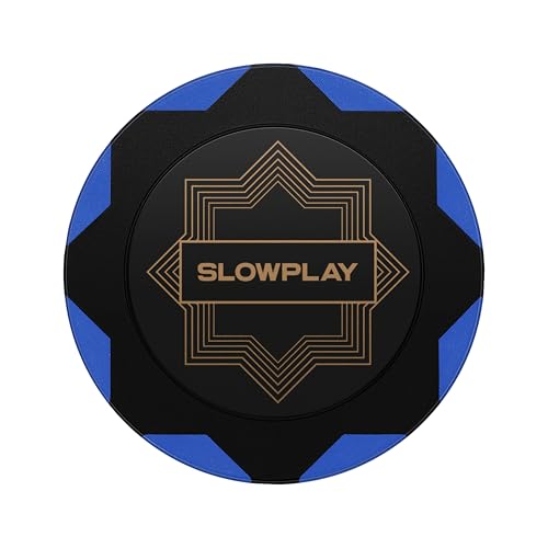 SLOWPLAY Nash Pokerchips aus Ton, 50 Clay Poker Chips Metallkern 14g| Poker Texas Hold'em Chips ohne Nennwert | Erstklassiger Verarbeitung und elegantem Design (Blaue Farbe) von SLOWPLAY