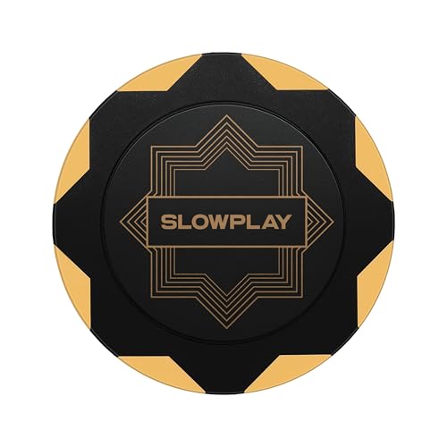 SLOWPLAY Nash Pokerchips aus Ton, 50 Clay Poker Chips Metallkern 14g| Poker Texas Hold'em Chips ohne Nennwert | Erstklassiger Verarbeitung und elegantem Design (Gold Farbe) von SLOWPLAY